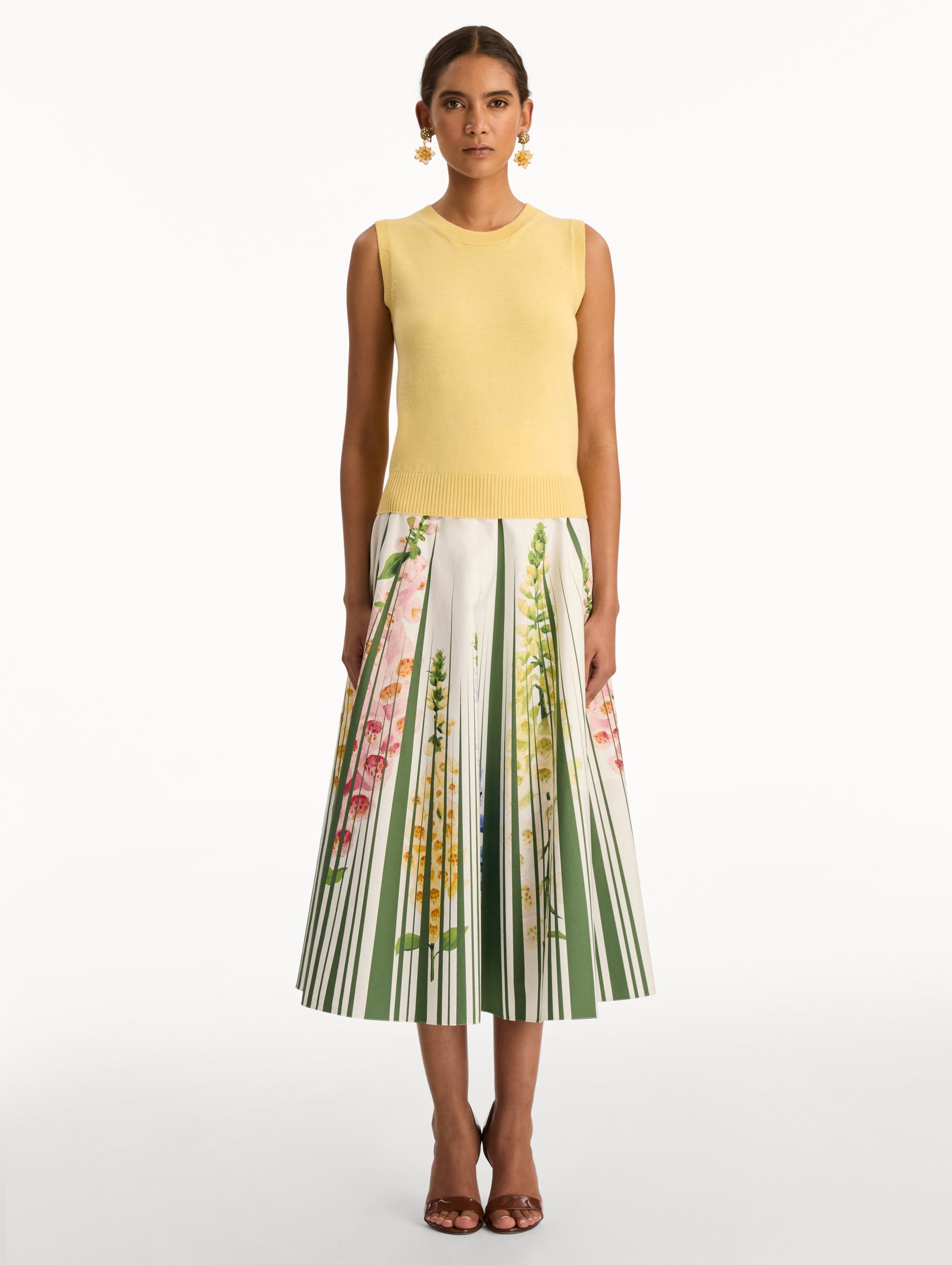 Virgin Wool Tank Yellow / Oscar de la Renta