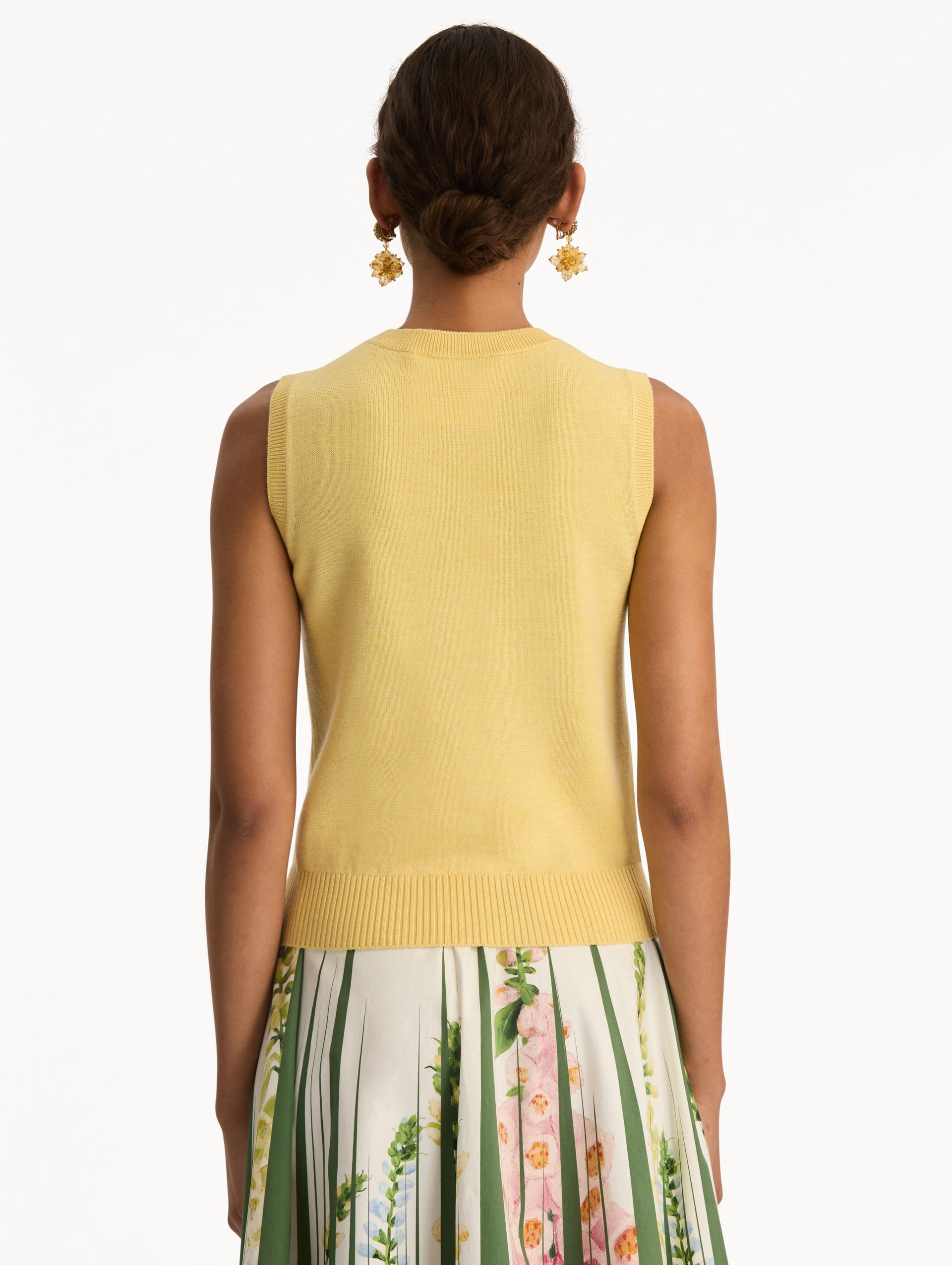 Virgin Wool Tank Yellow / Oscar de la Renta