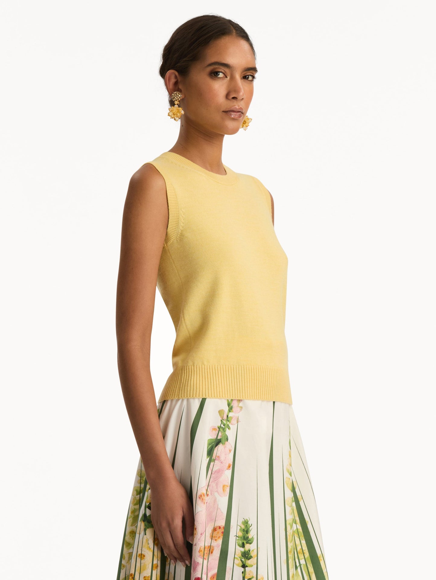 Virgin Wool Tank Yellow / Oscar de la Renta