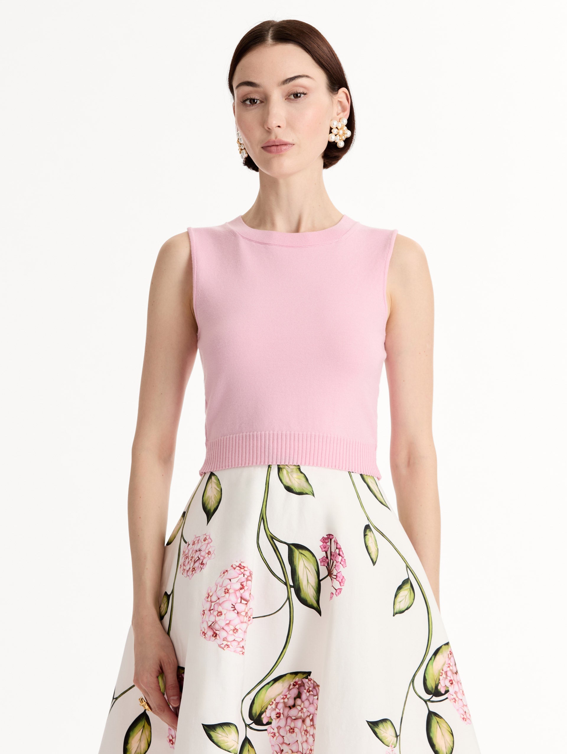 Wool Cropped Tank Pink / Oscar de la Renta