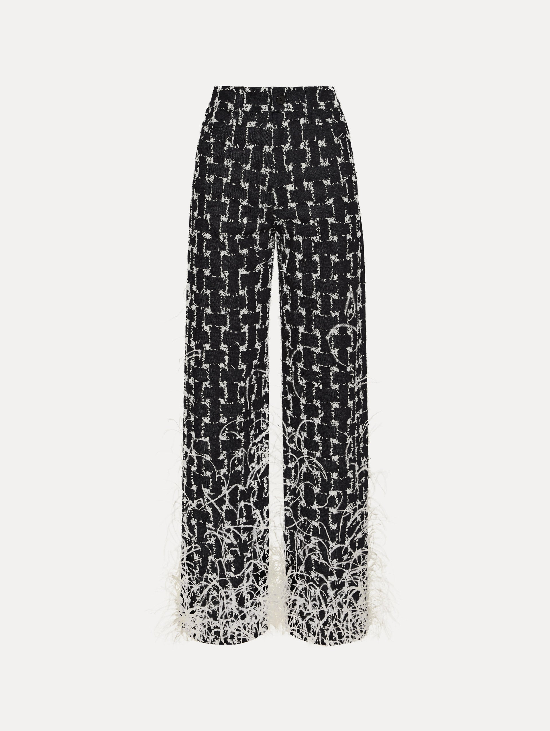 Woven Denim Jacquard Pant Indigo / Oscar de la Renta