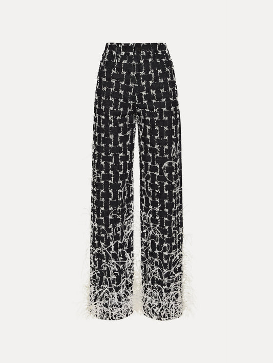 Woven Denim Jacquard Pant Indigo / Oscar de la Renta