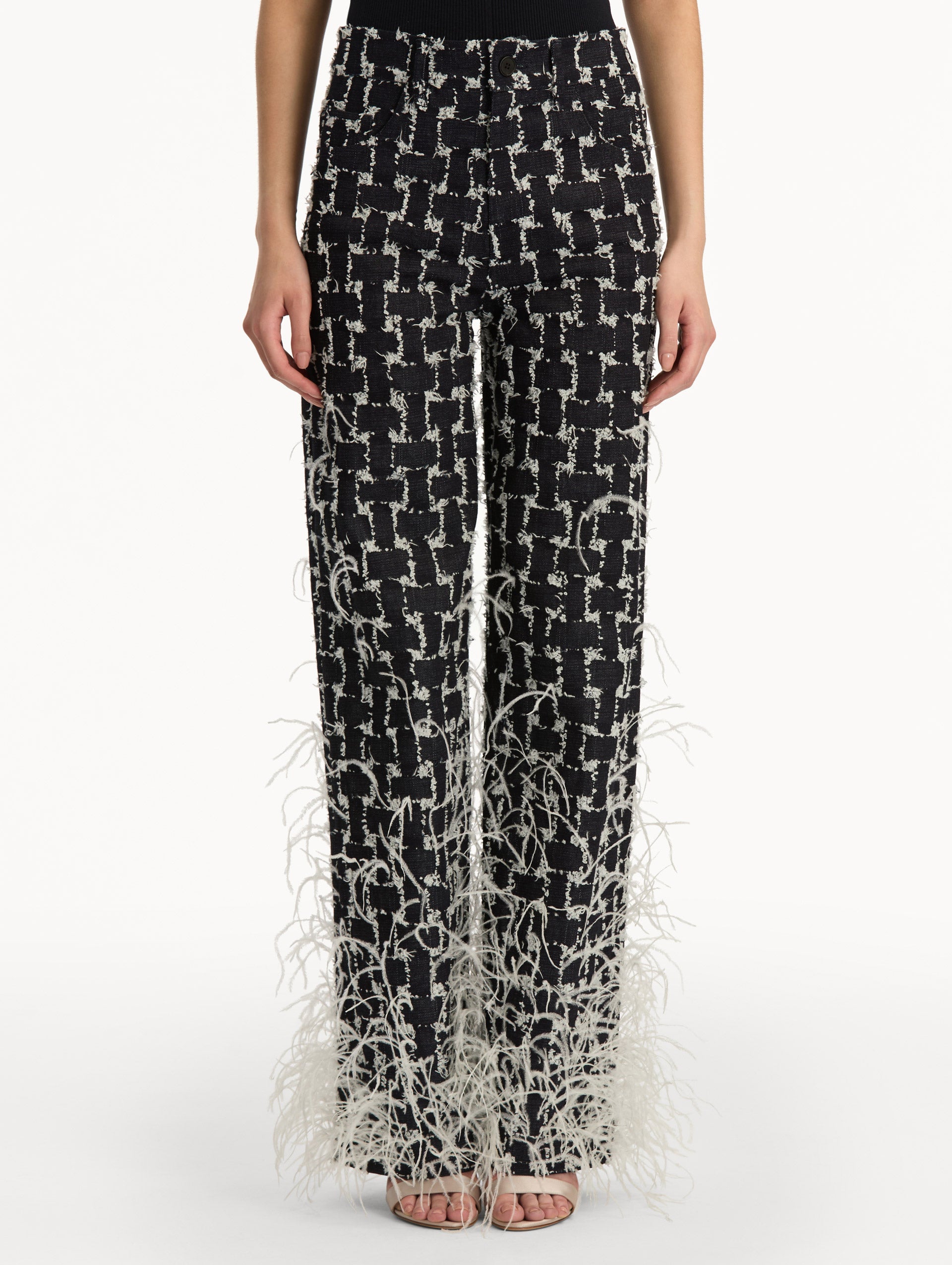 Woven Denim Jacquard Pant Indigo / Oscar de la Renta