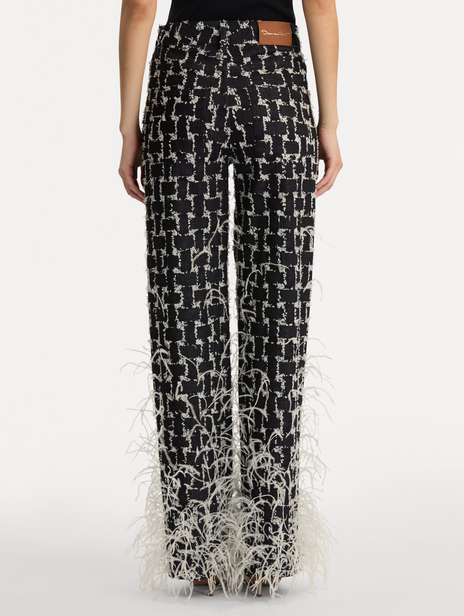Woven Denim Jacquard Pant Indigo / Oscar de la Renta