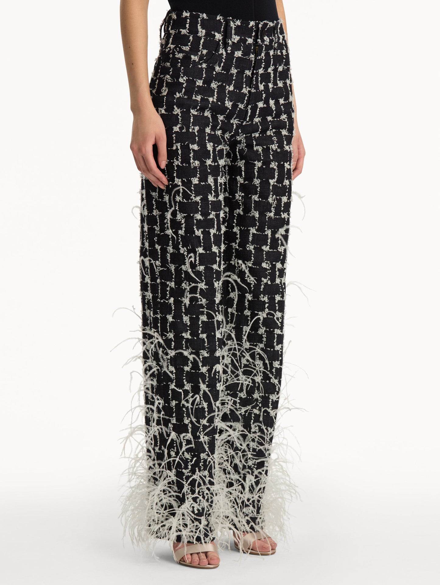 Woven Denim Jacquard Pant Indigo / Oscar de la Renta