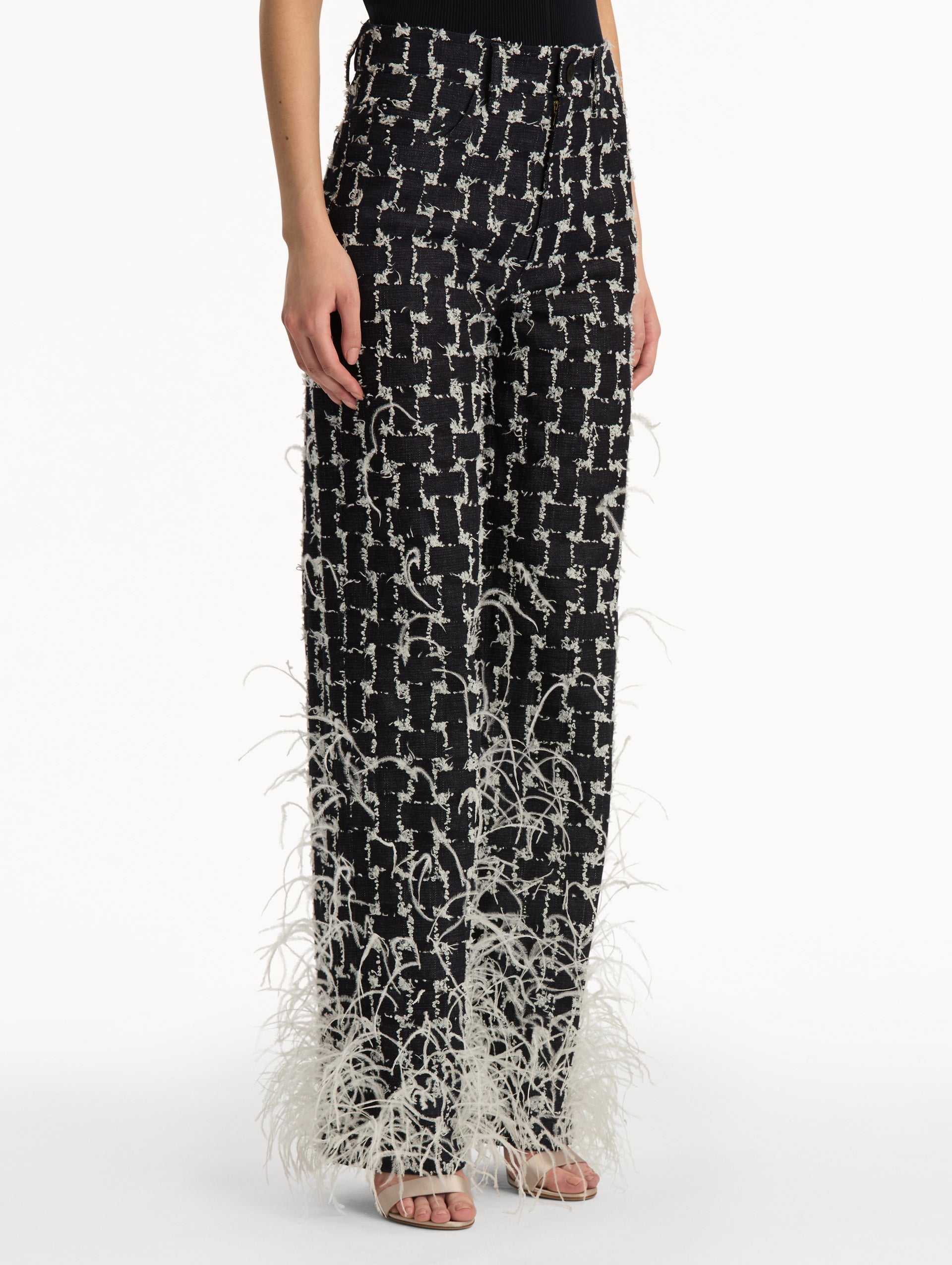 Woven Denim Jacquard Pant Indigo / Oscar de la Renta