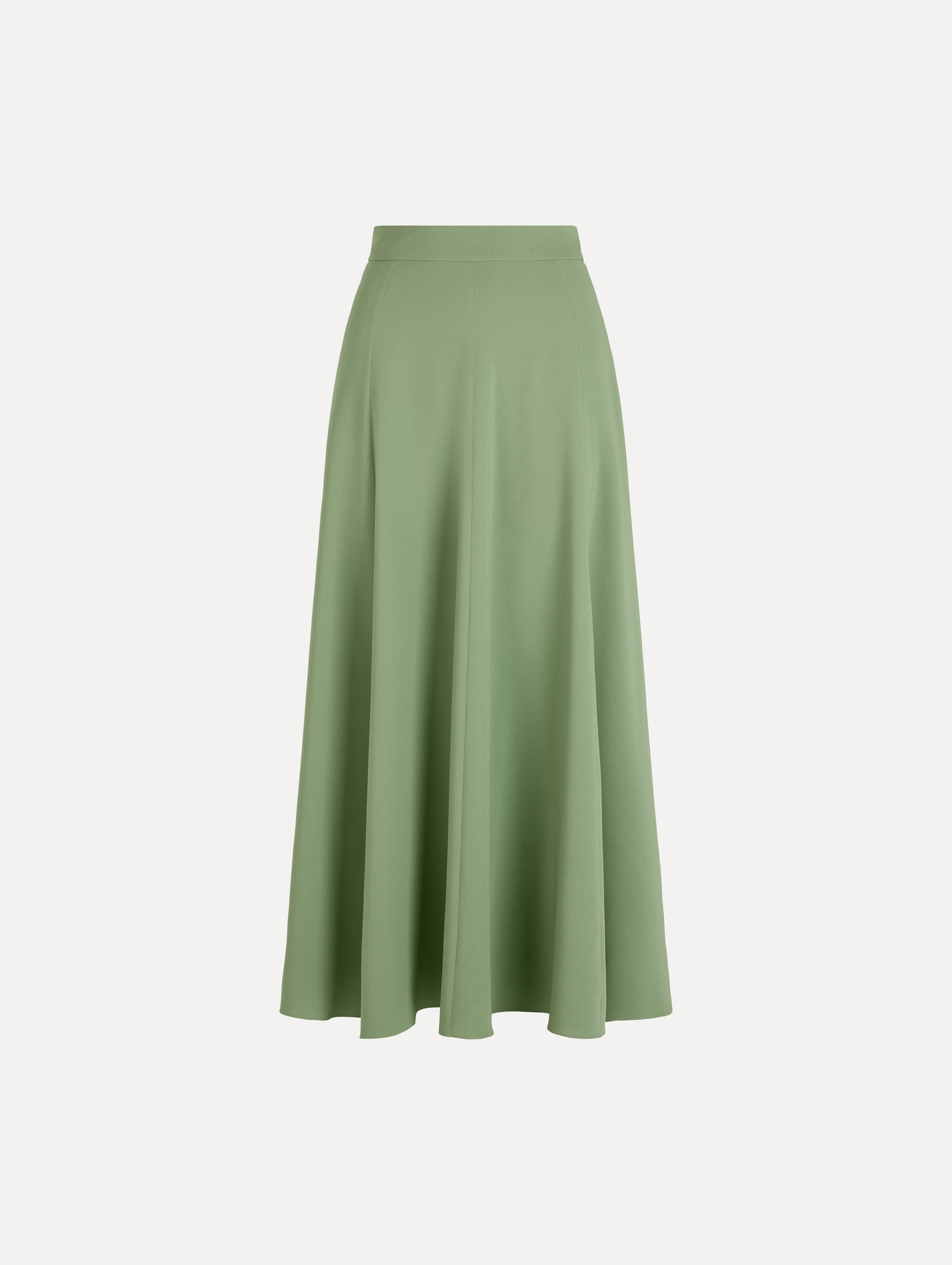 Silk Georgette Midi Skirt Pale olive / Oscar de la Renta