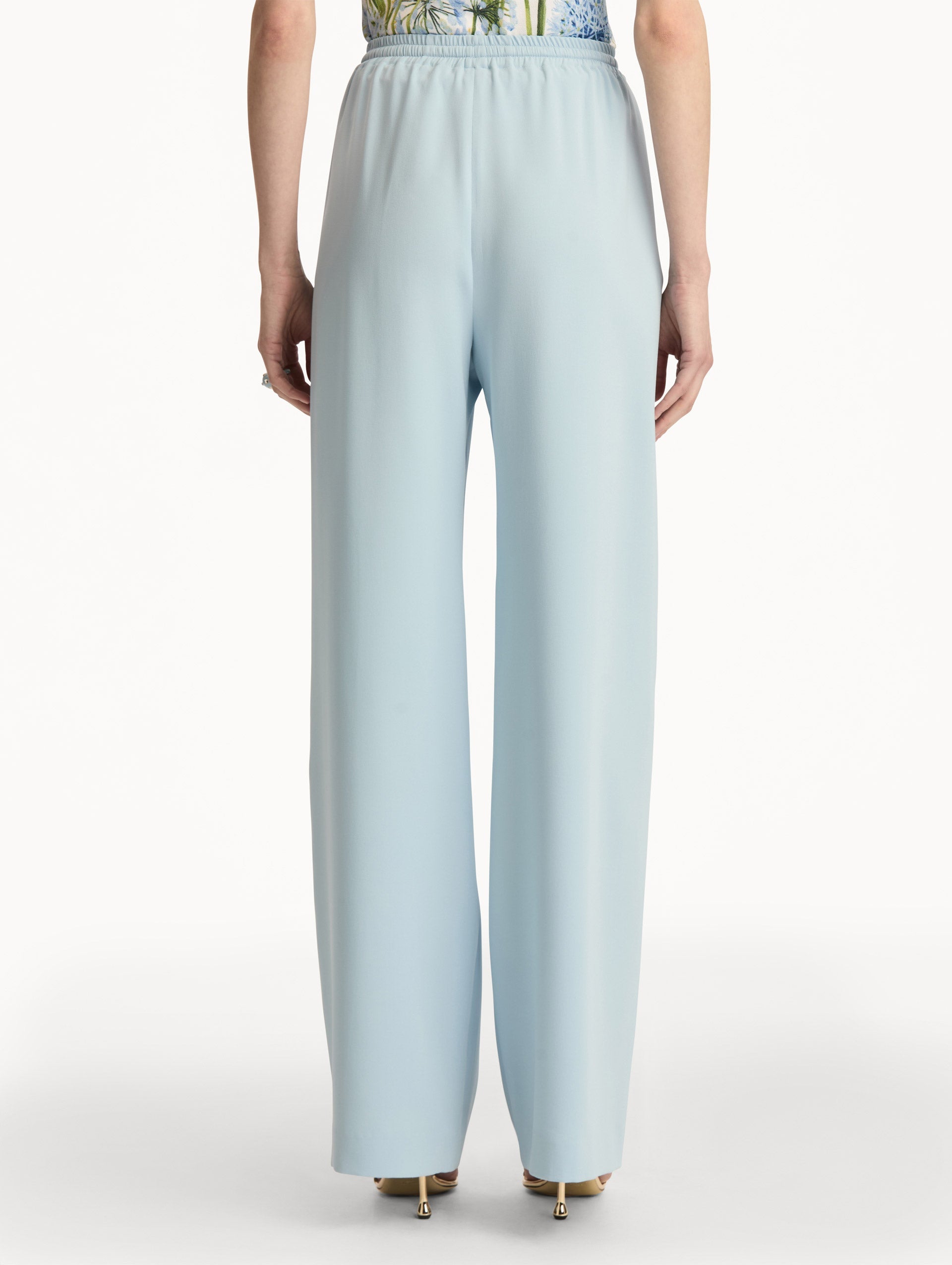 Silk Georgette Drawstring Pant Sky / Oscar de la Renta