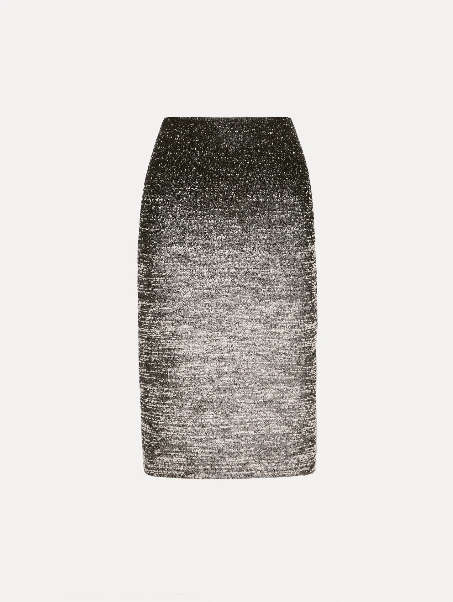 Ombré Lurex Bouclé Jacquard Skirt Black/ivory / Oscar de la Renta