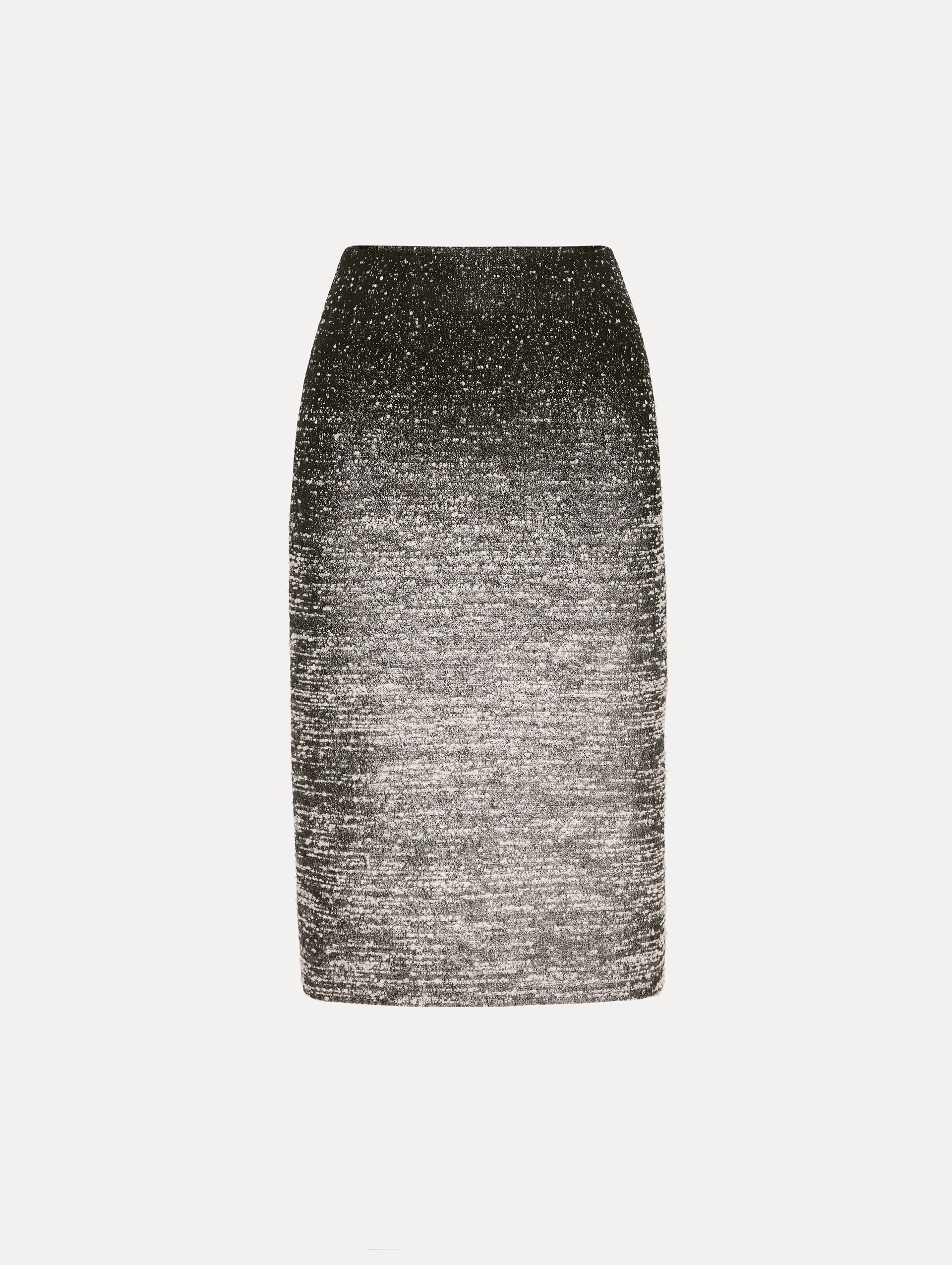 Ombré Lurex Bouclé Jacquard Skirt Black/ivory / Oscar de la Renta