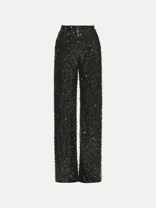 Floating Sequin Pant Black / Oscar de la Renta