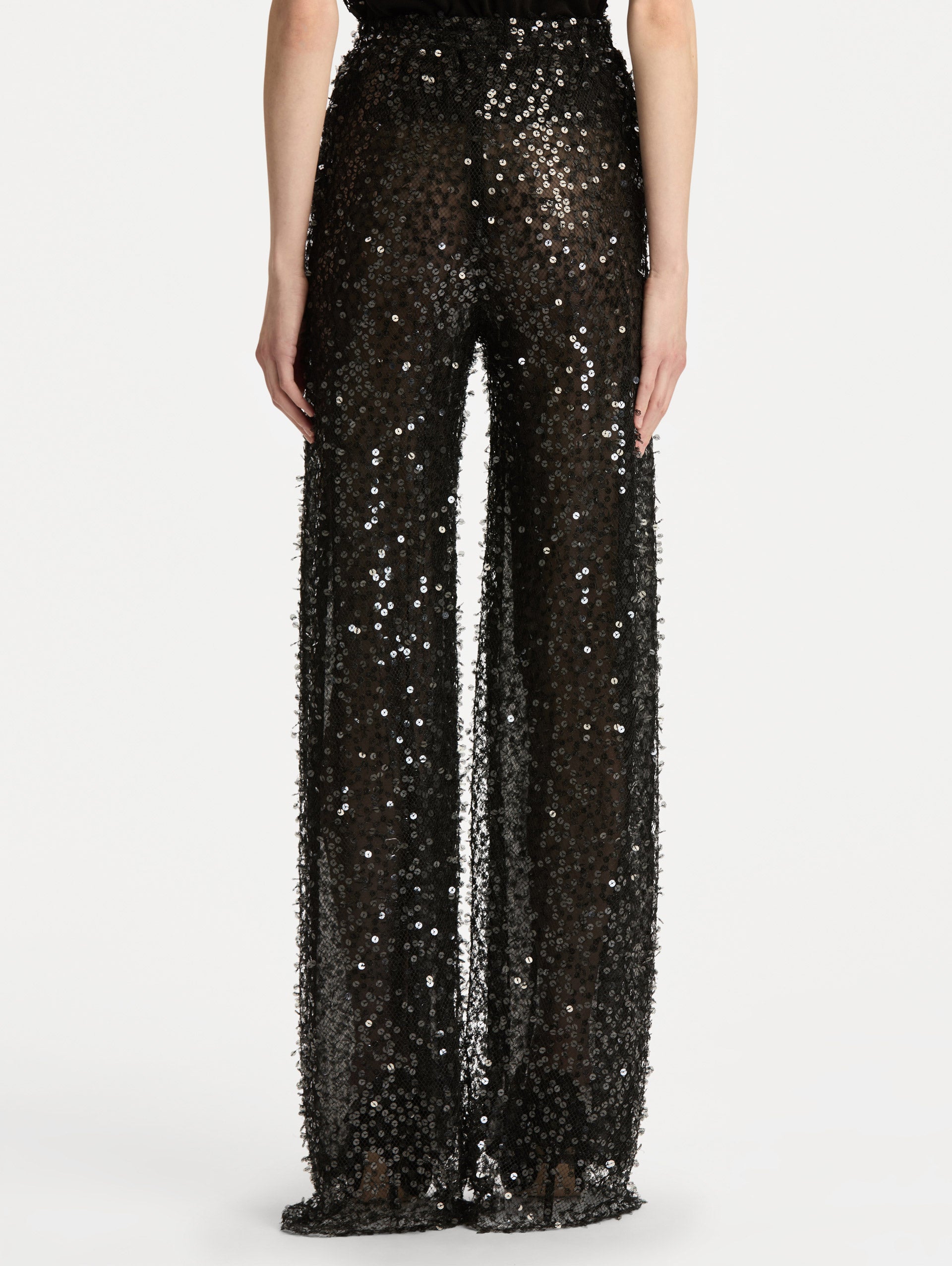Floating Sequin Pant Black / Oscar de la Renta