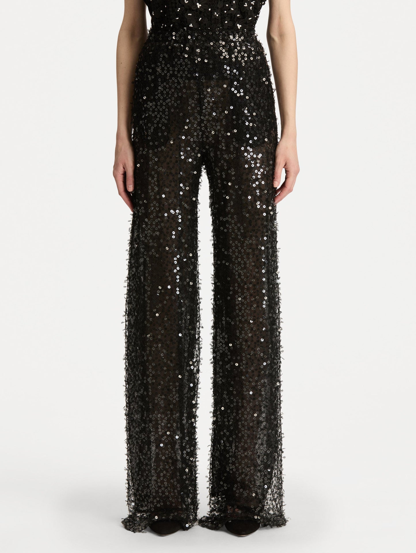 Floating Sequin Pant Black / Oscar de la Renta