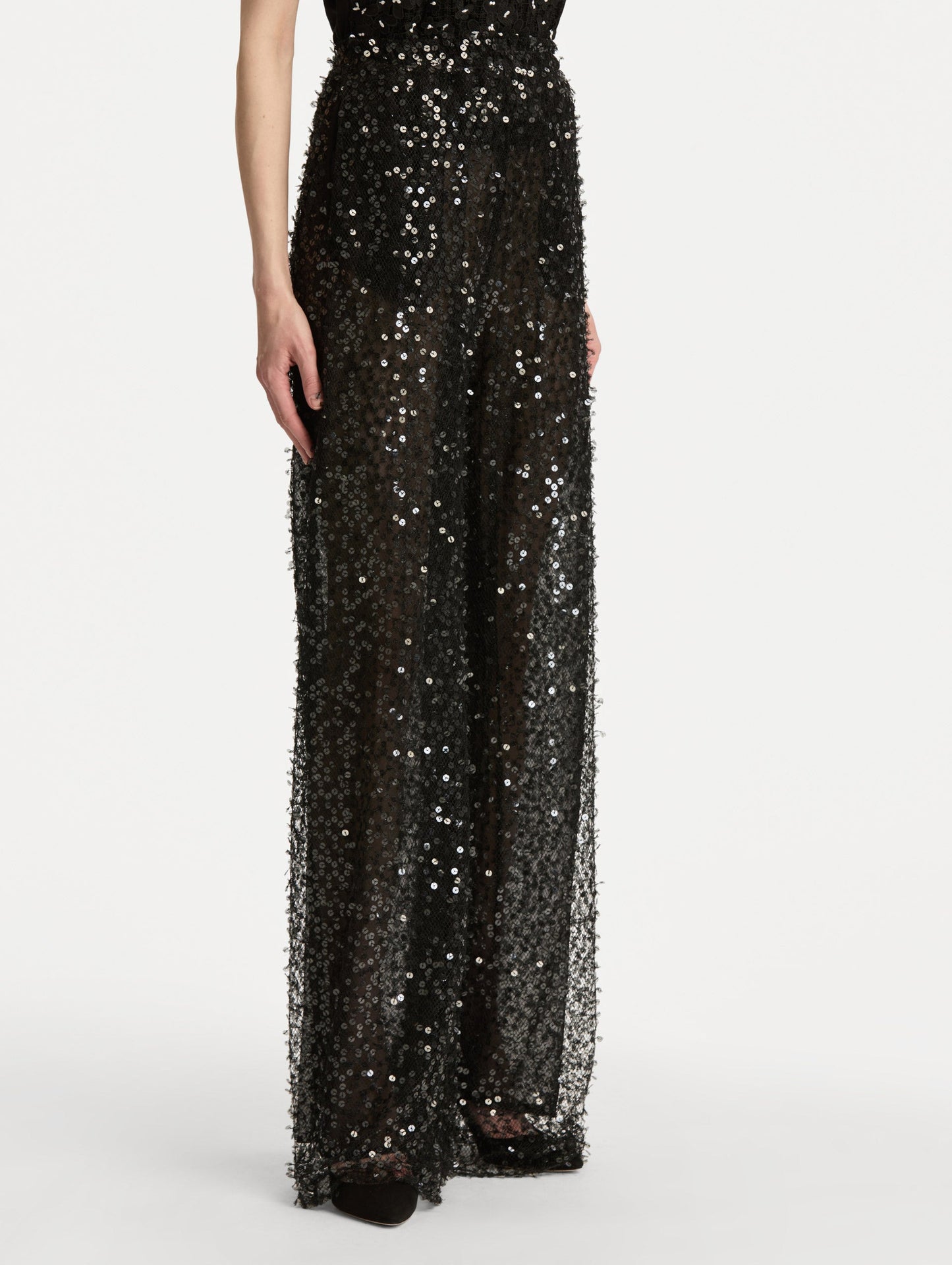 Floating Sequin Pant Black / Oscar de la Renta