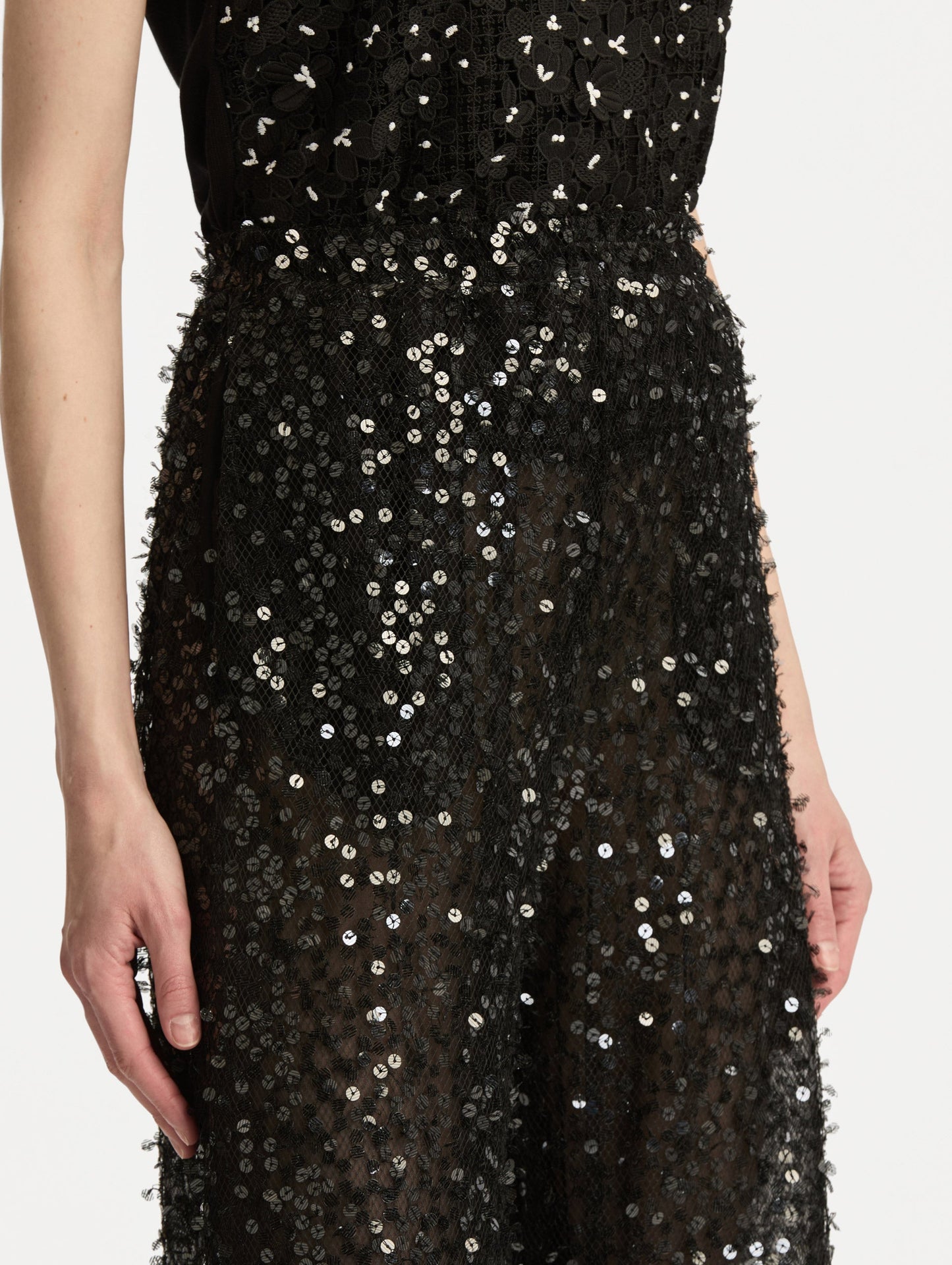Floating Sequin Pant Black / Oscar de la Renta