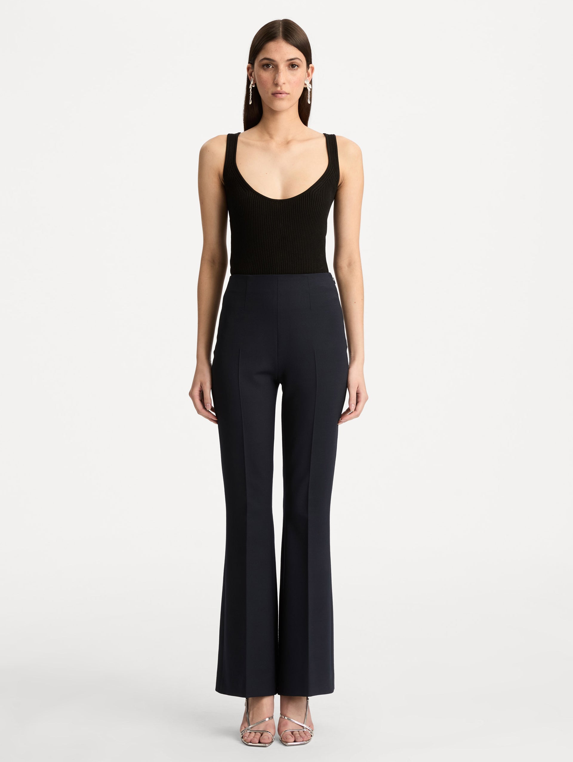 Wool Flared Pant Navy / Oscar de la Renta