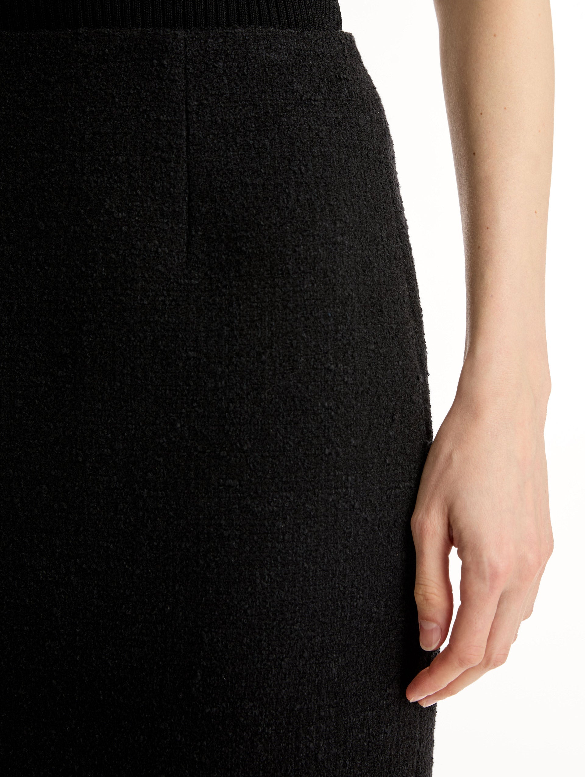 Wool Tweed Pencil Skirt Black / Oscar de la Renta