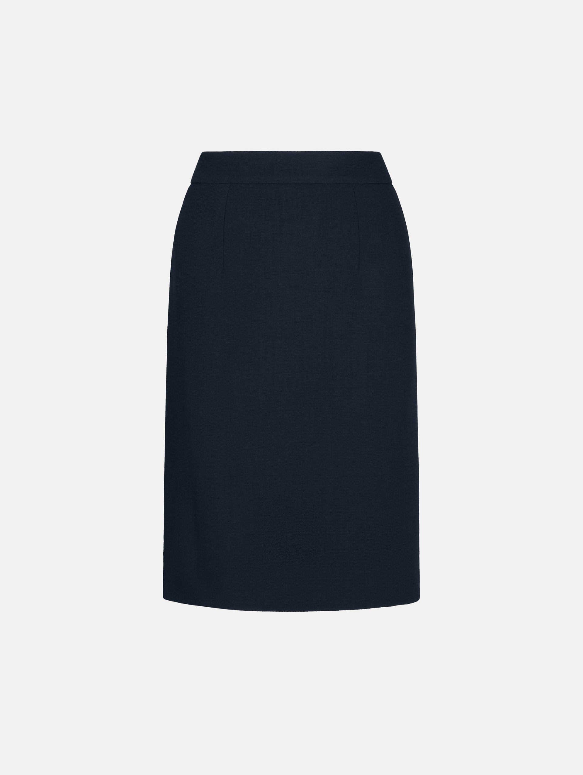 Wool-Blend Pencil Skirt Navy / Oscar de la Renta