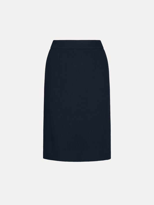 Wool-Blend Pencil Skirt Navy / Oscar de la Renta
