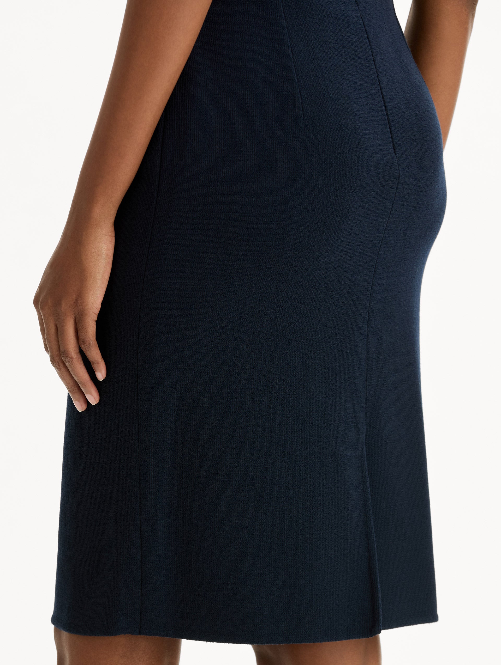 Wool-Blend Pencil Skirt Navy / Oscar de la Renta