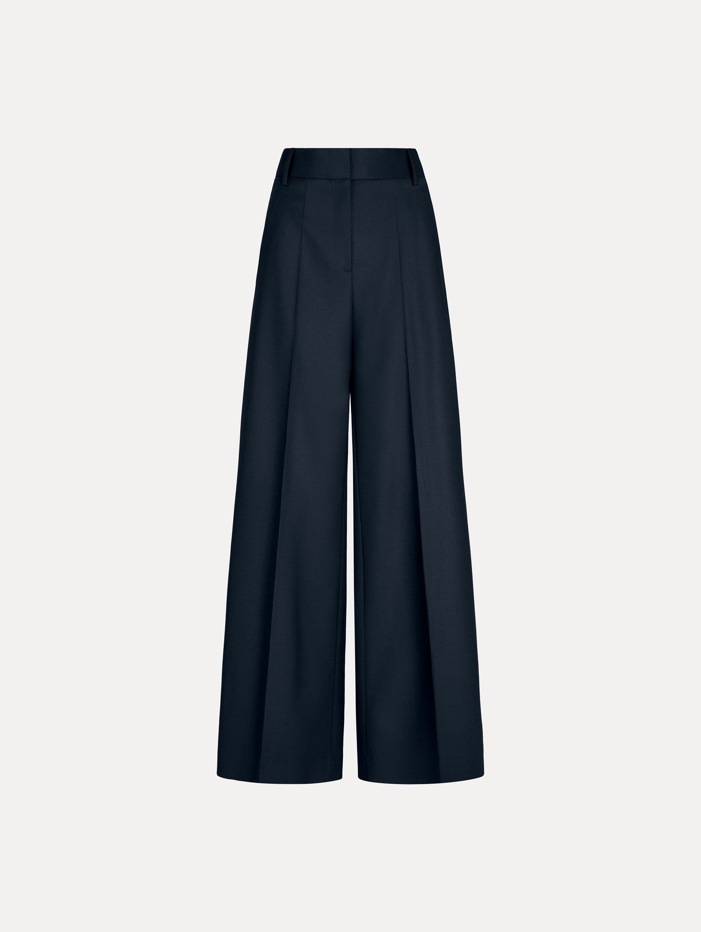 Wide-Leg Wool-Blend Pant Navy / Oscar de la Renta