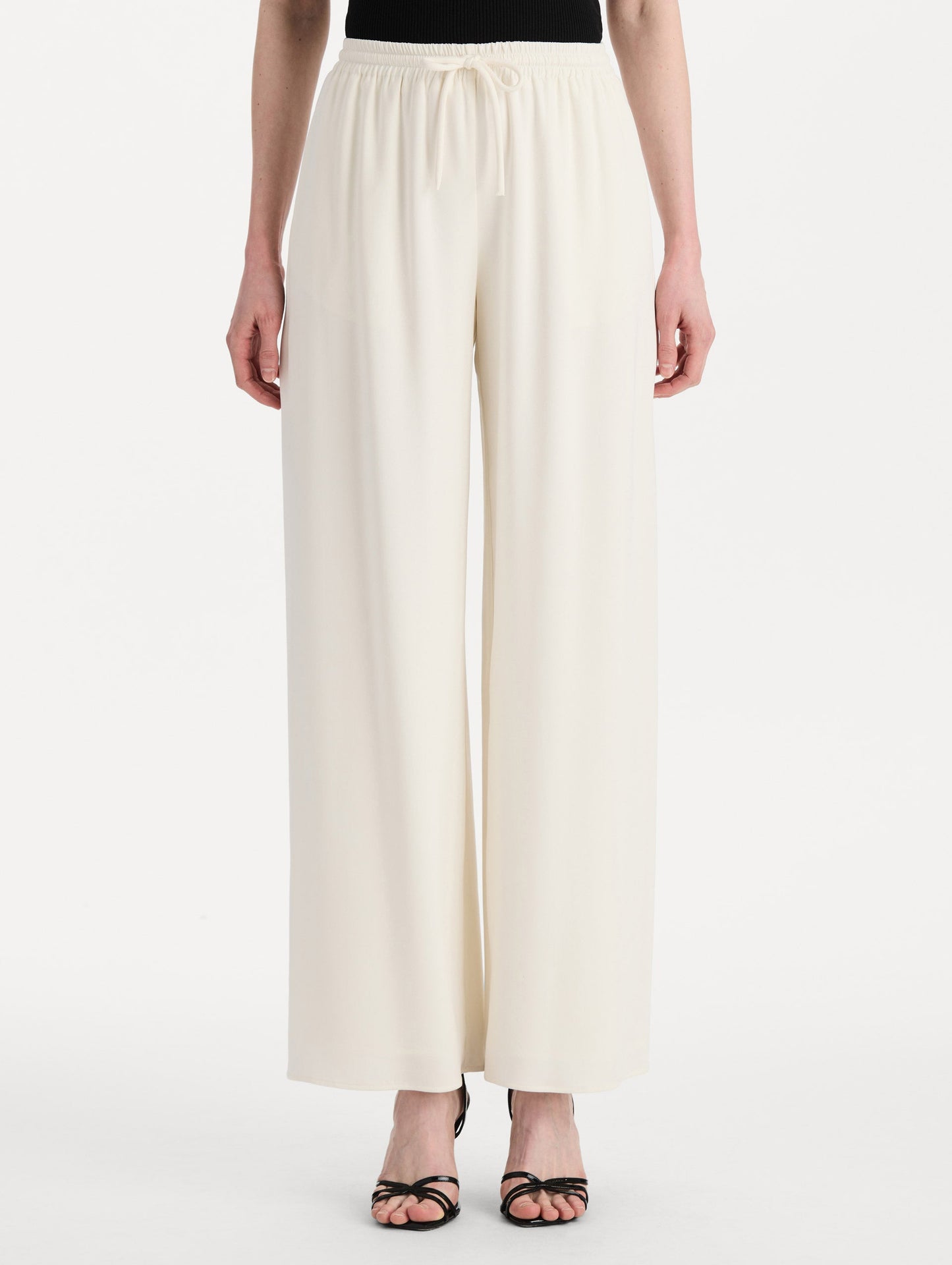 Silk Georgette Drawstring Pant Ivory / Oscar de la Renta