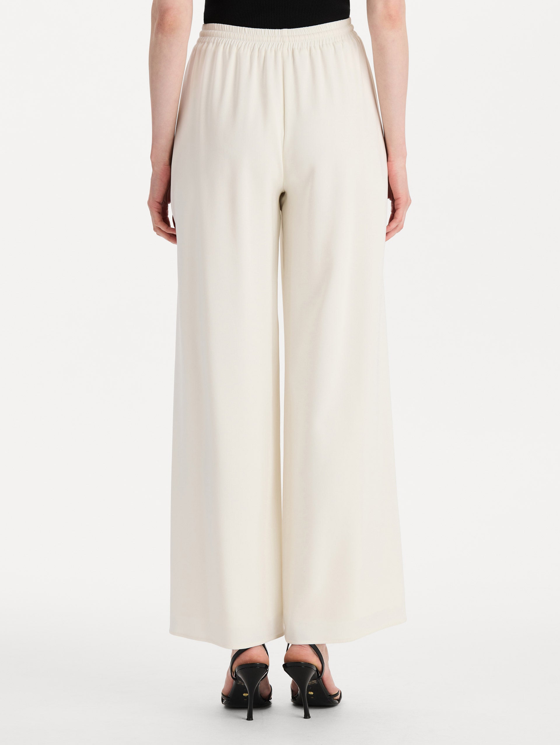 Silk Georgette Drawstring Pant Ivory / Oscar de la Renta