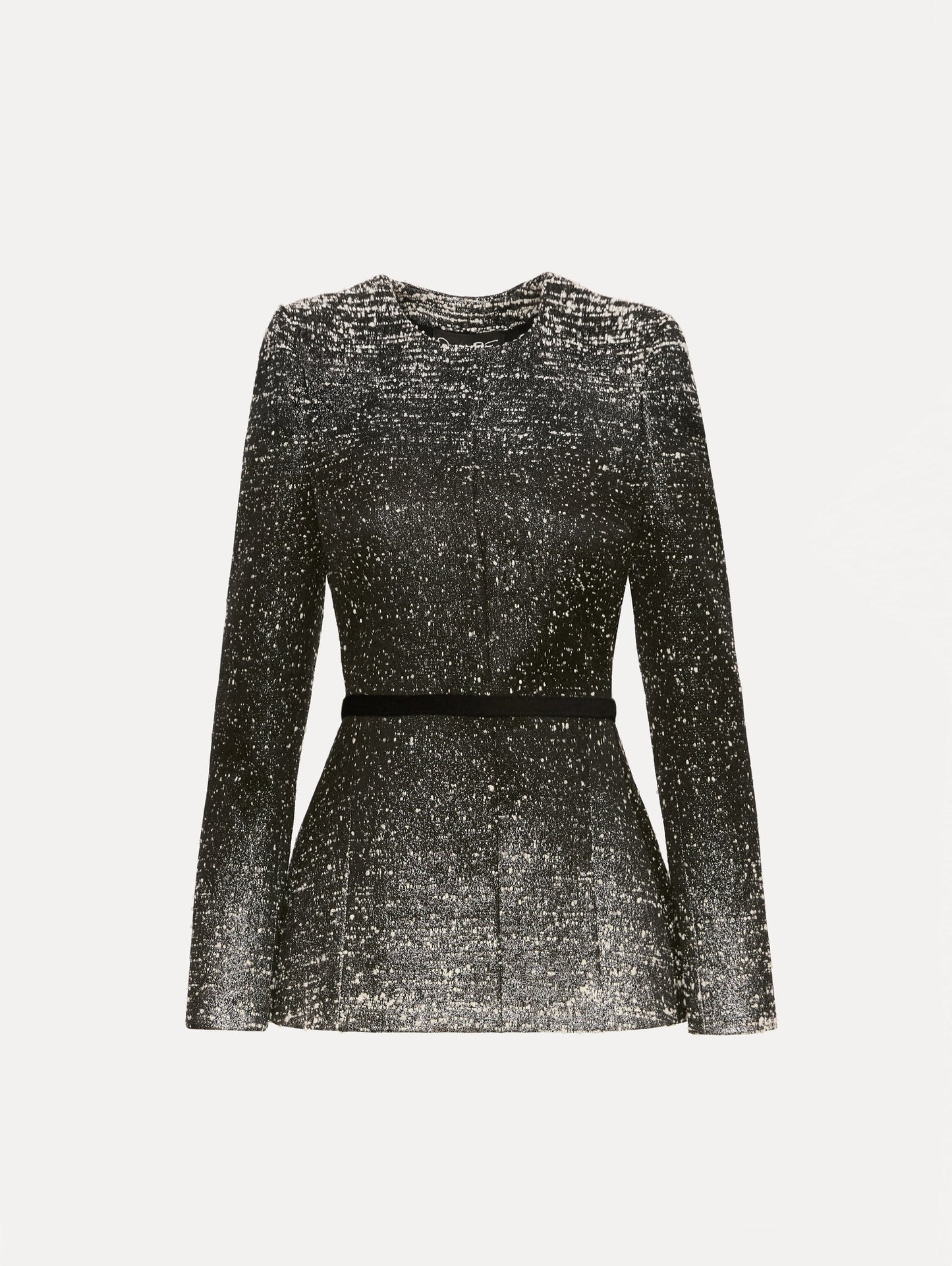 Ombré Lurex Bouclé Jacquard Jacket Black/ivory / Oscar de la Renta