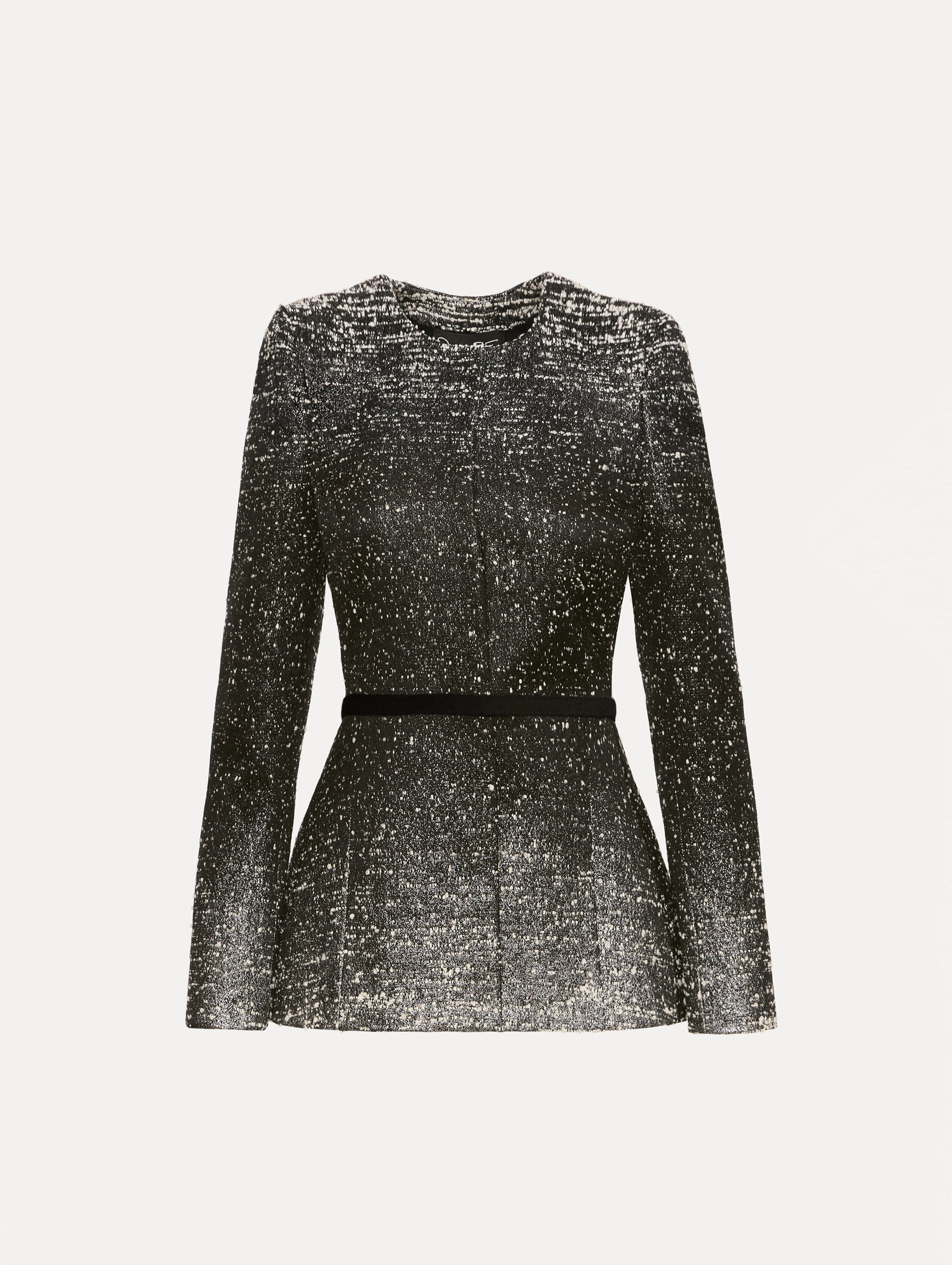 Ombré Lurex Bouclé Jacquard Jacket Black/ivory / Oscar de la Renta