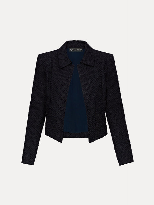 Boucle Tweed Jacket Dark navy / Oscar de la Renta