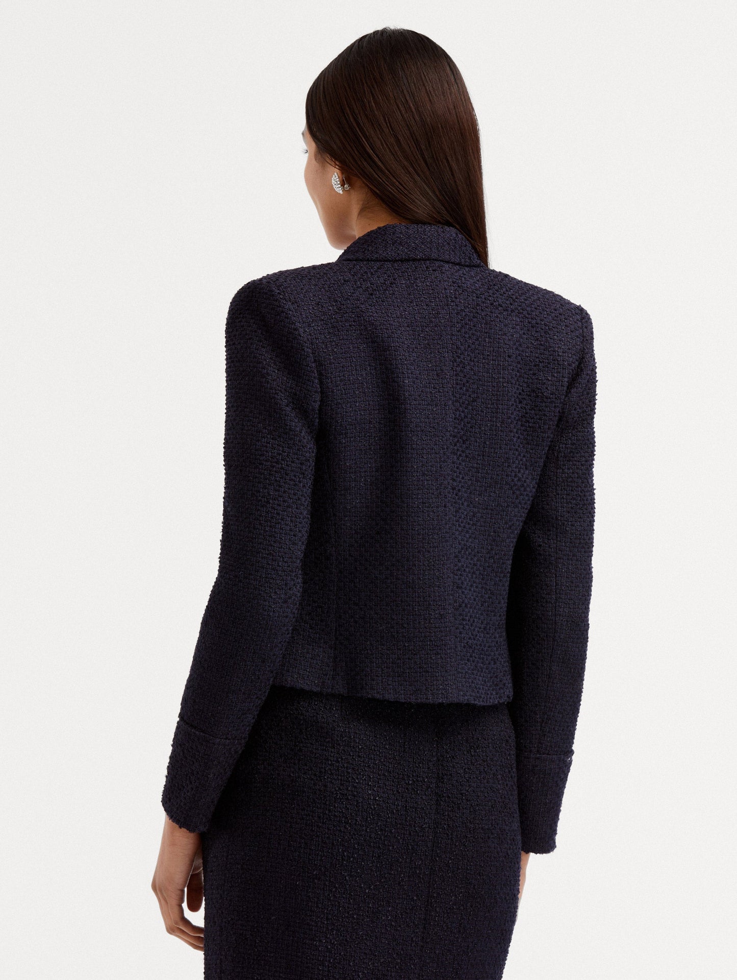 Boucle Tweed Jacket Dark navy / Oscar de la Renta