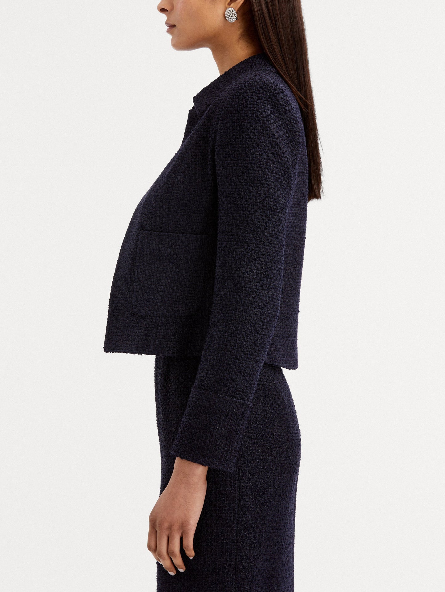Boucle Tweed Jacket Dark navy / Oscar de la Renta