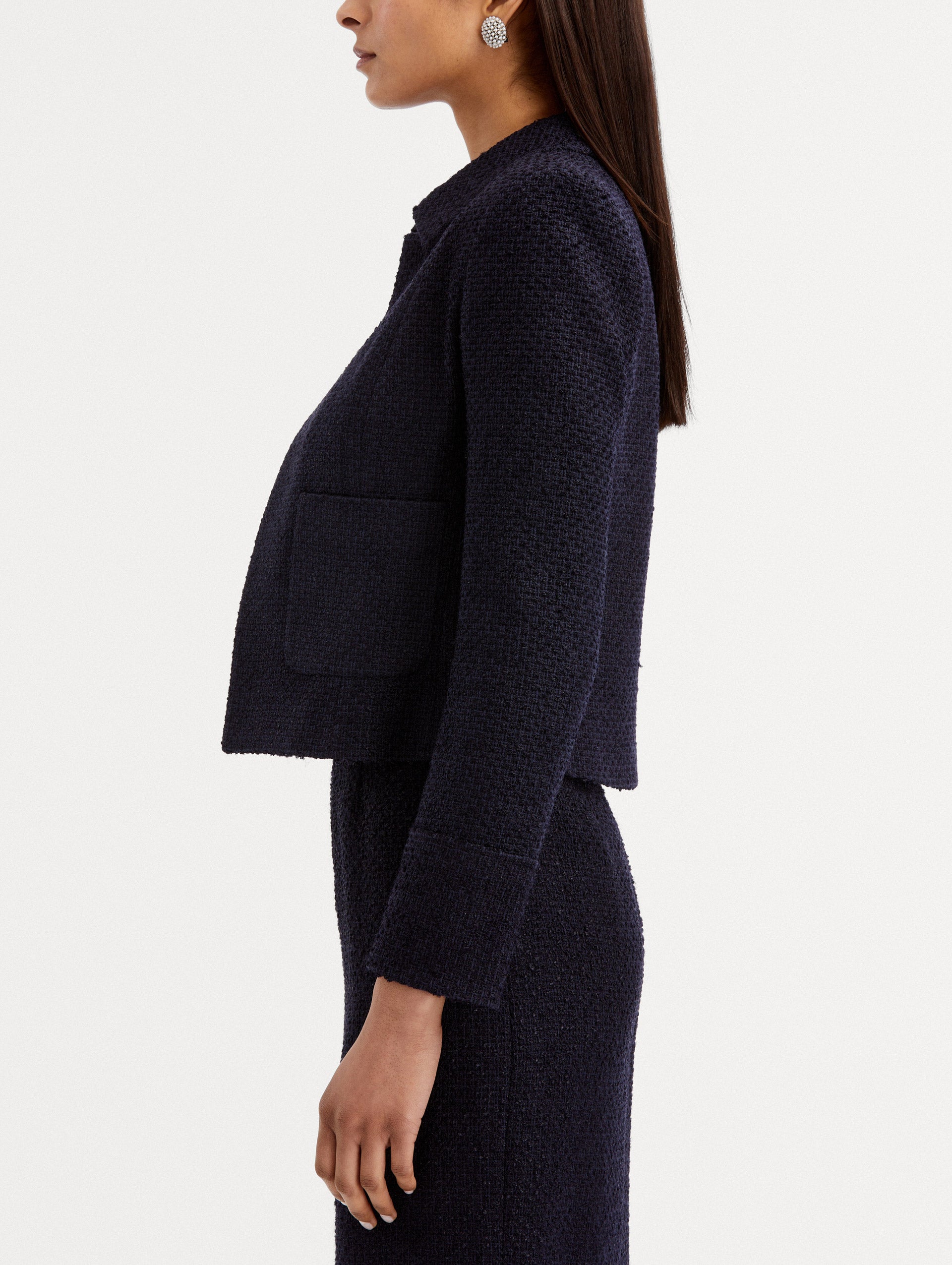 Boucle Tweed Jacket Dark navy / Oscar de la Renta