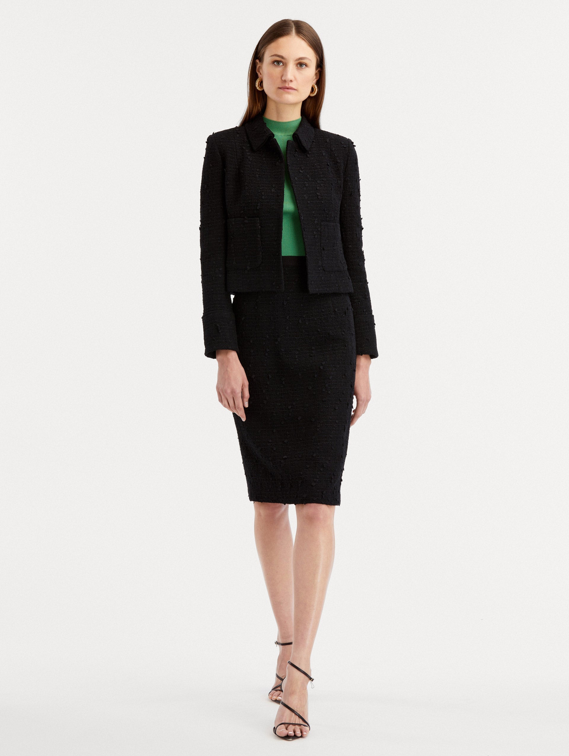 Boucle Tweed Jacket Black / Oscar de la Renta