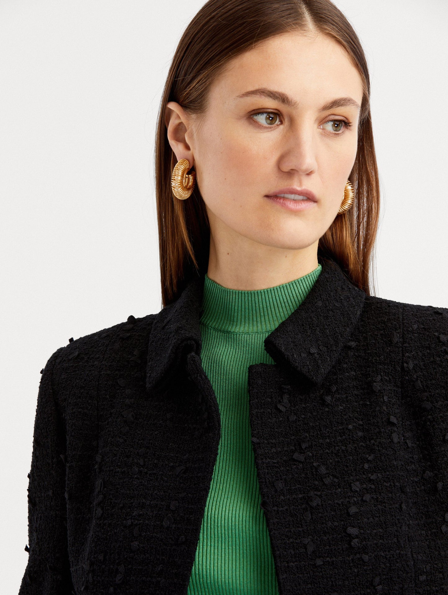 Boucle Tweed Jacket Black / Oscar de la Renta