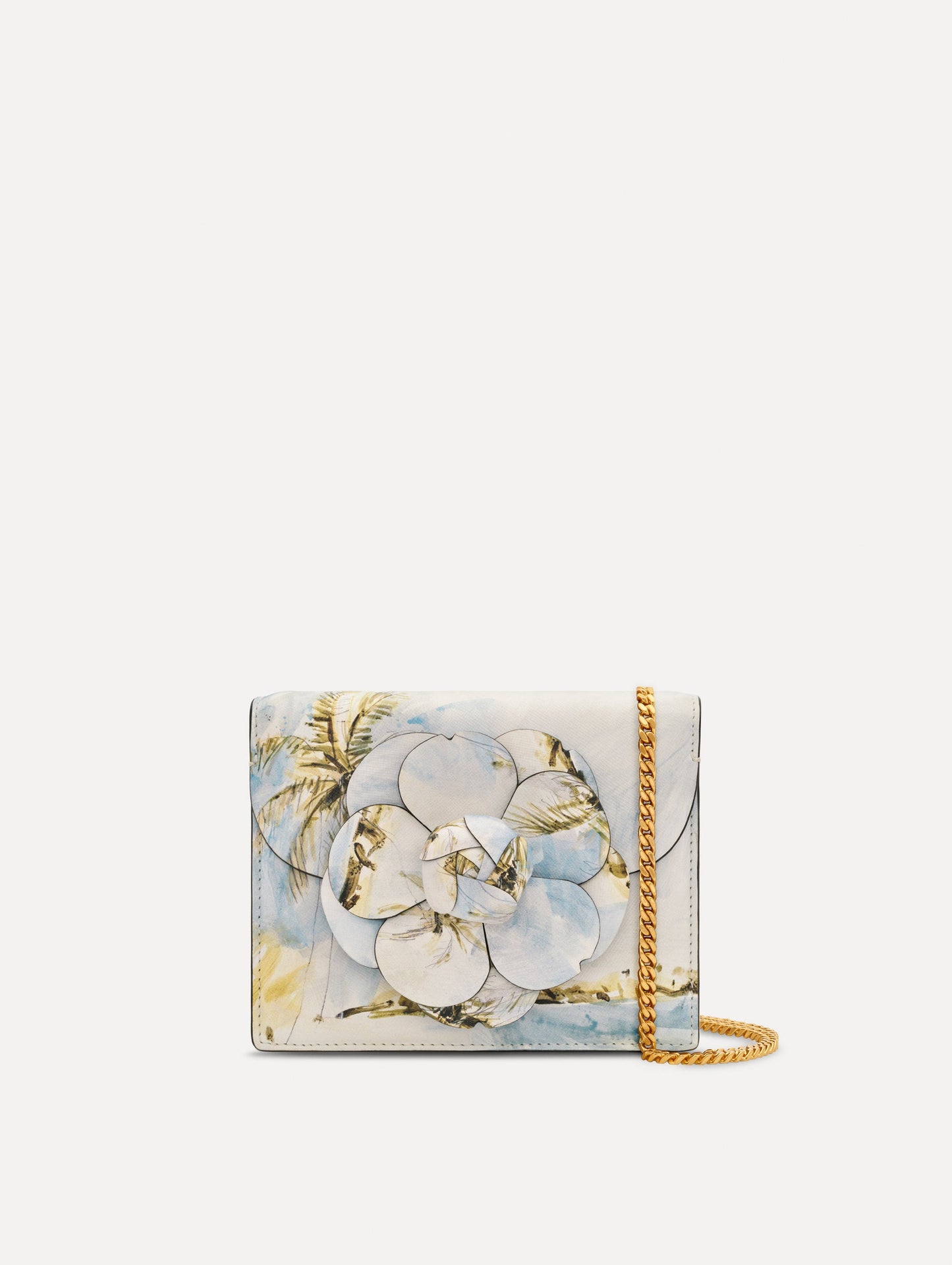 Dominican Landscape Printed Mini TRO Bag Saltwater / Oscar de la Renta