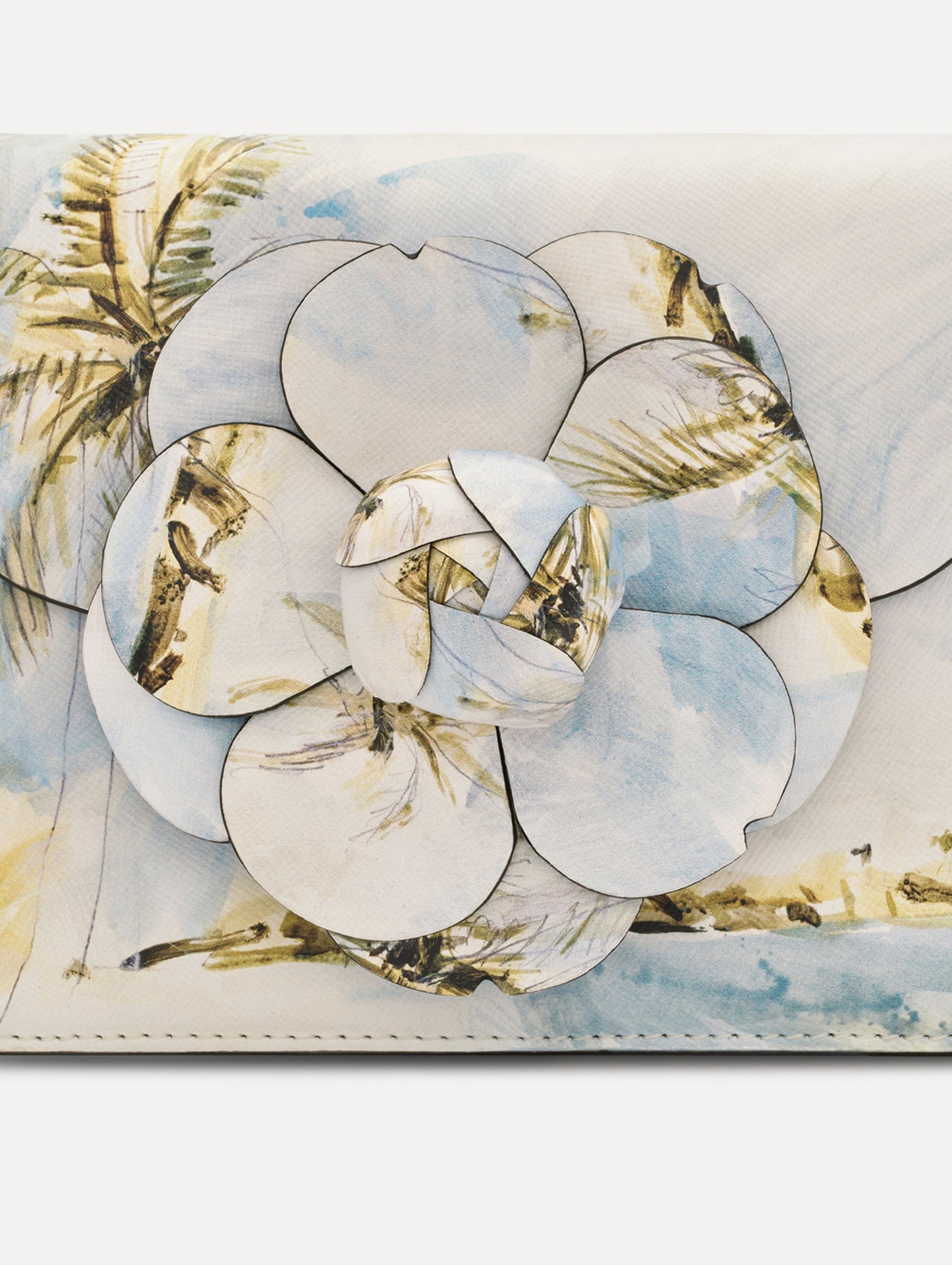 Dominican Landscape Printed Mini TRO Bag Saltwater / Oscar de la Renta