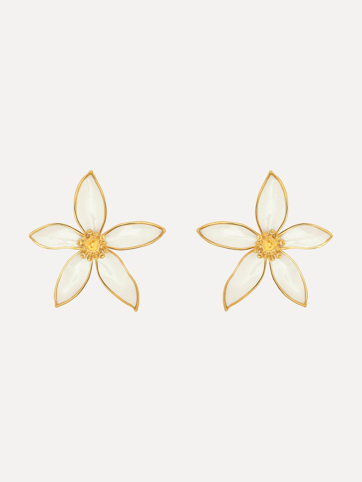 Orange Blossom Clip-On Earrings White / Oscar de la Renta
