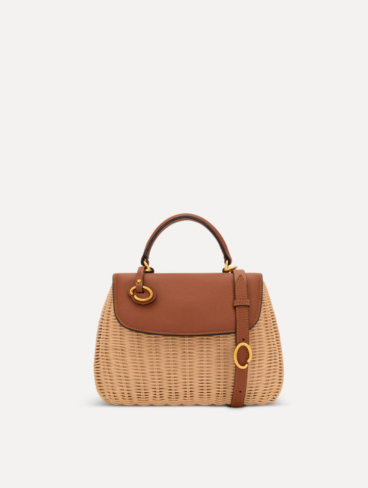 The Mini Poppy in Wicker Cognac / Oscar de la Renta