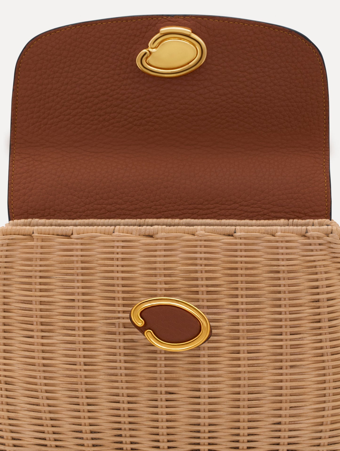 The Mini Poppy in Wicker Cognac / Oscar de la Renta