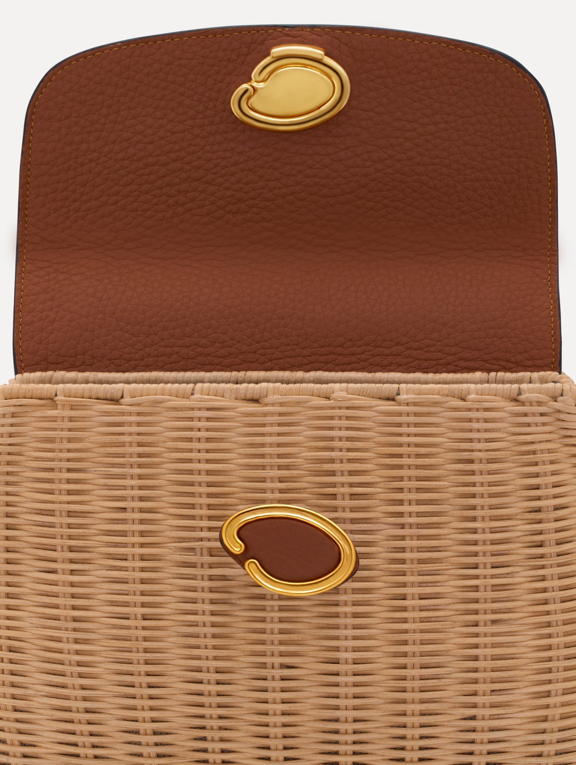 The Mini Poppy in Wicker Cognac / Oscar de la Renta