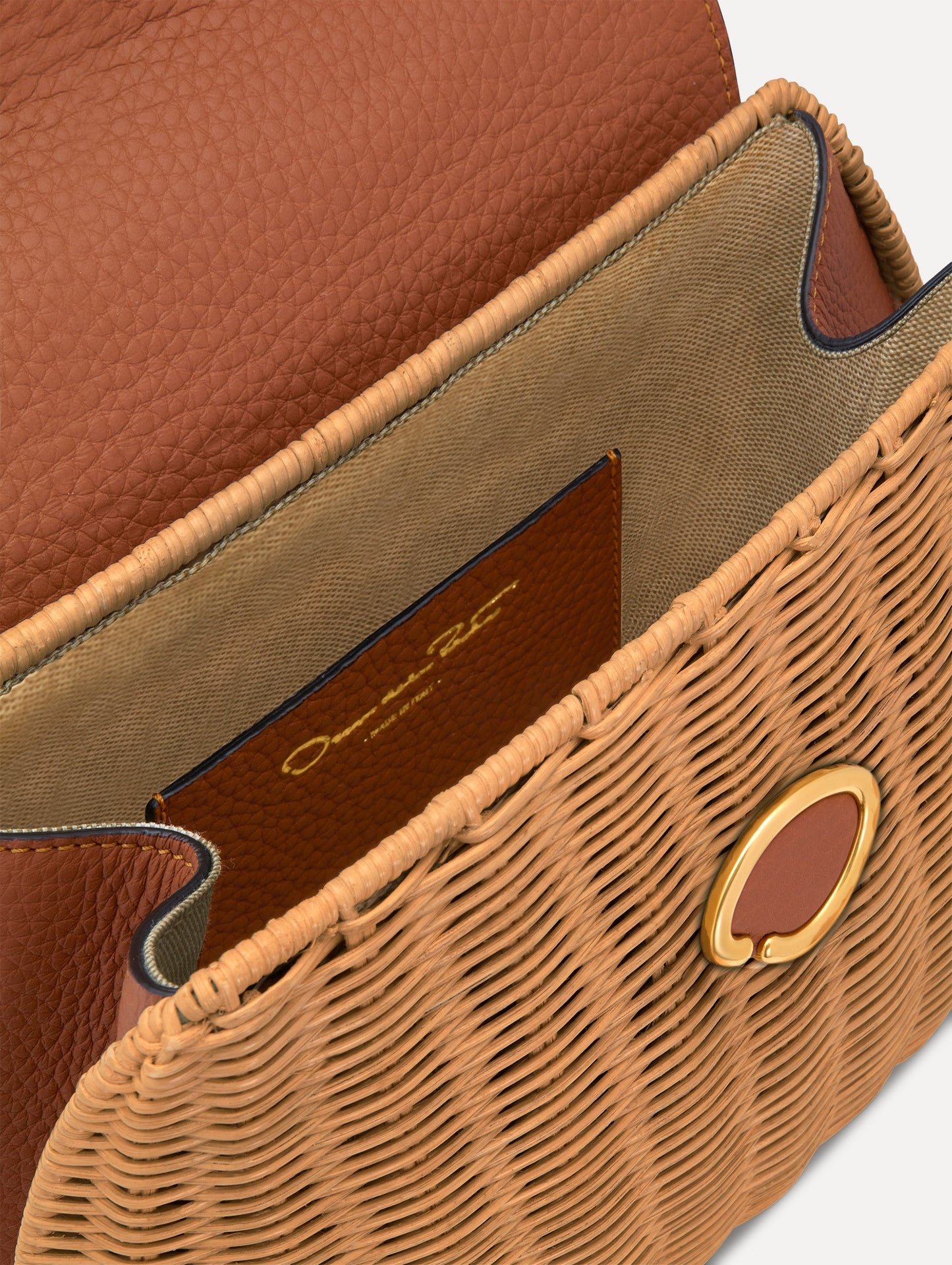 The Mini Poppy in Wicker Cognac / Oscar de la Renta