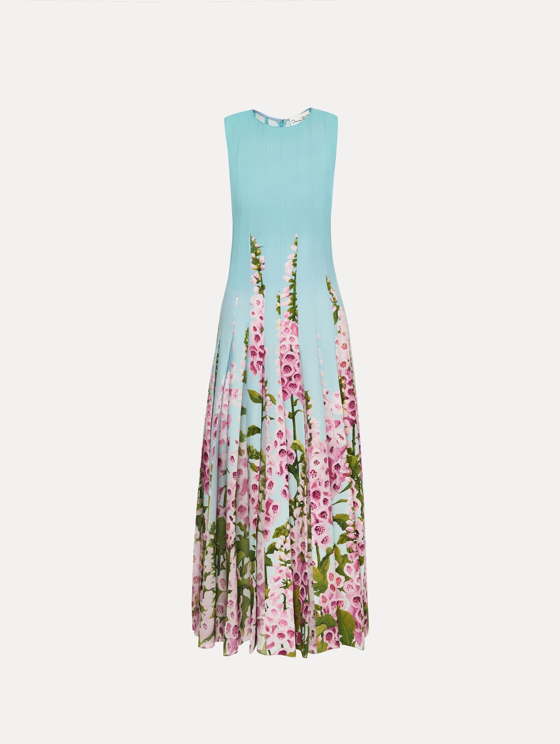 Degradé Foxglove Chiffon Inset Dress Lilac/sky / Oscar de la Renta