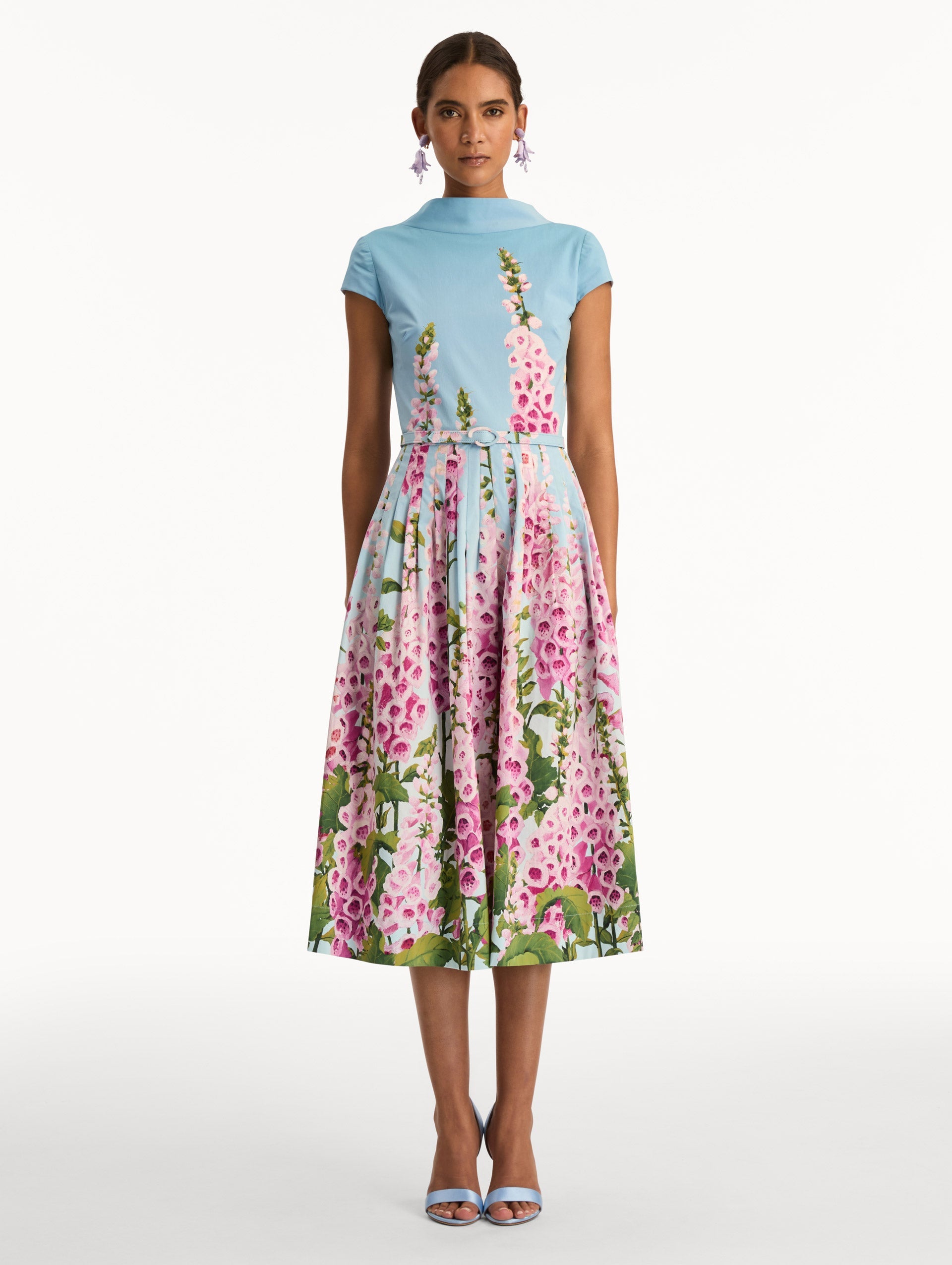 Degradé Foxglove Cotton Poplin Dress Lilac/sky / Oscar de la Renta