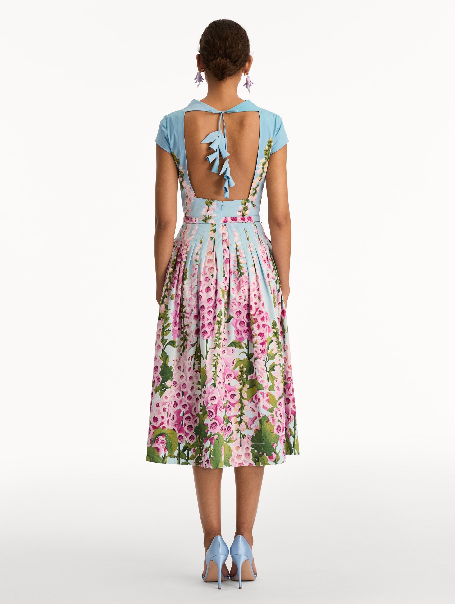 Degradé Foxglove Cotton Poplin Dress Lilac/sky / Oscar de la Renta