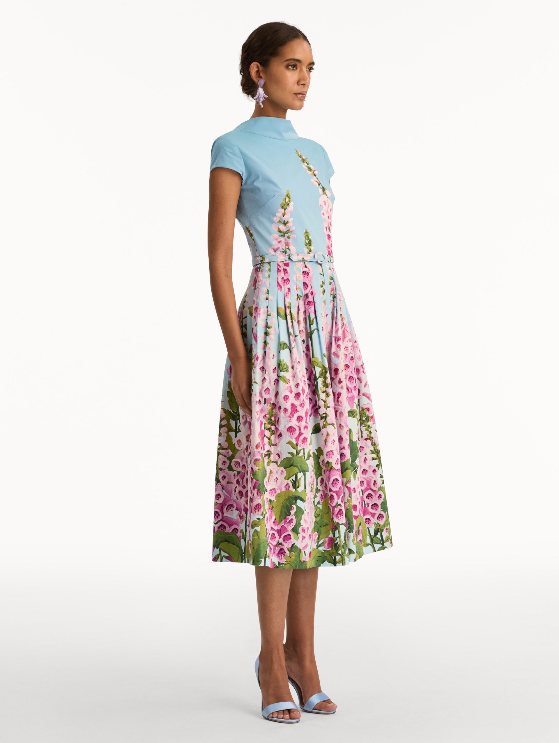 Degradé Foxglove Cotton Poplin Dress Lilac/sky / Oscar de la Renta