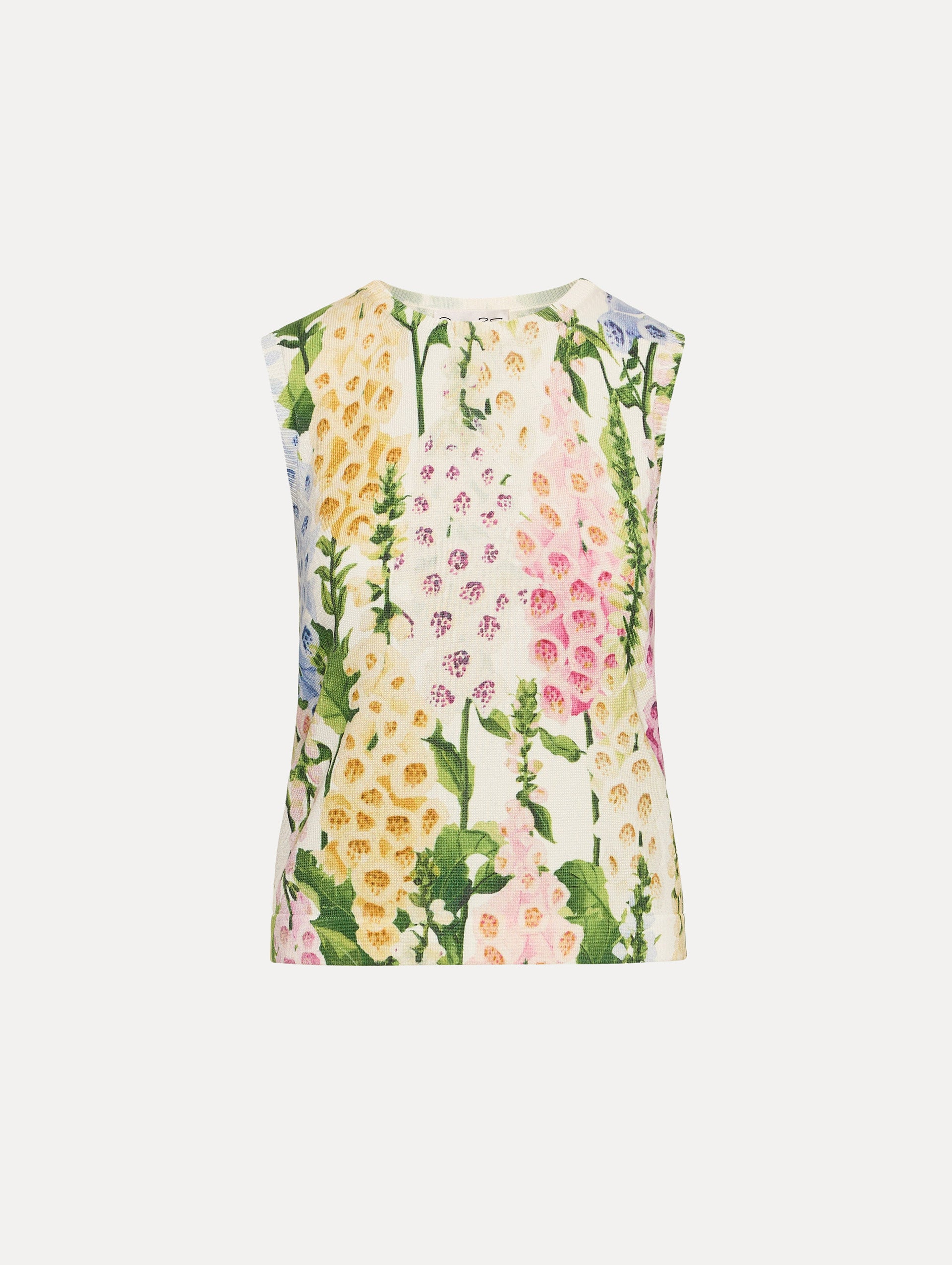 Foxglove Printed Tank White multi / Oscar de la Renta