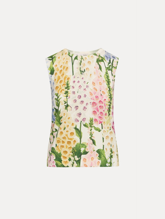 Foxglove Printed Tank White multi / Oscar de la Renta
