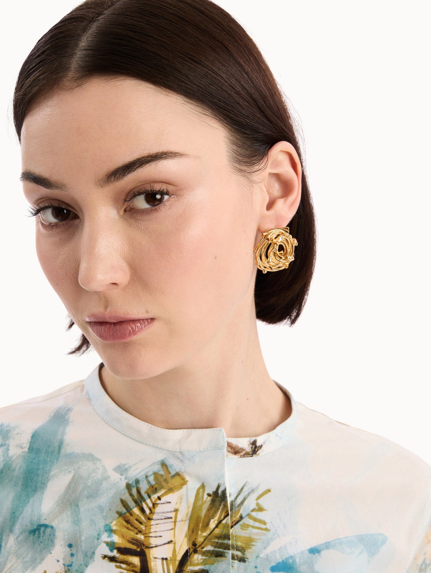Rhinestone Nest Earrings Topaz / Oscar de la Renta