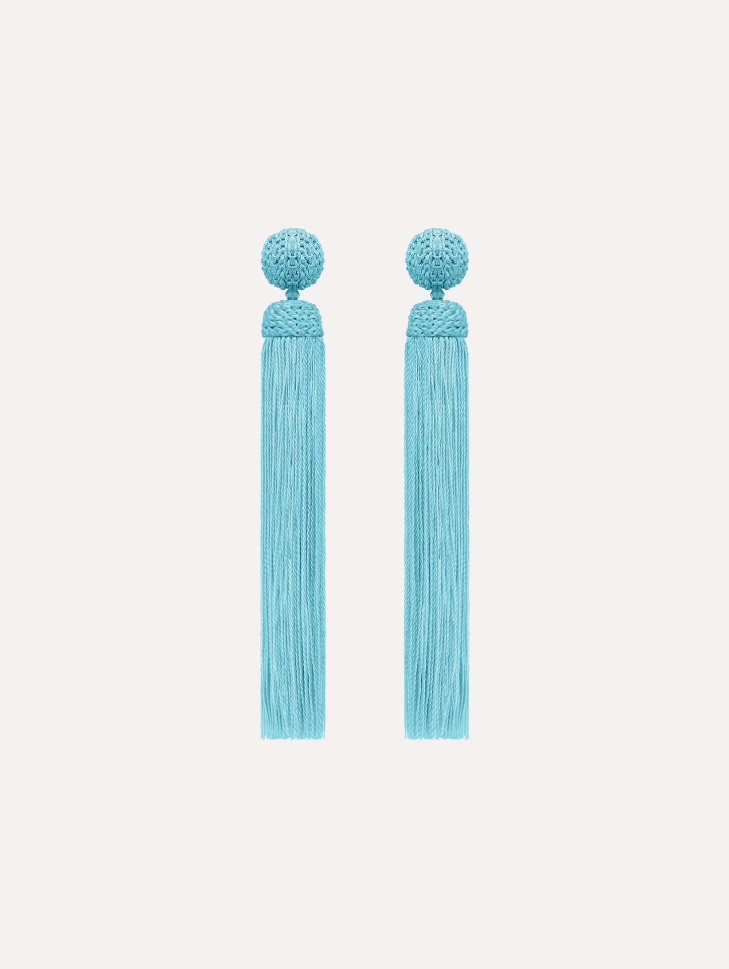 Silk Rope Tassel Clip-On Earrings Saltwater / Oscar de la Renta